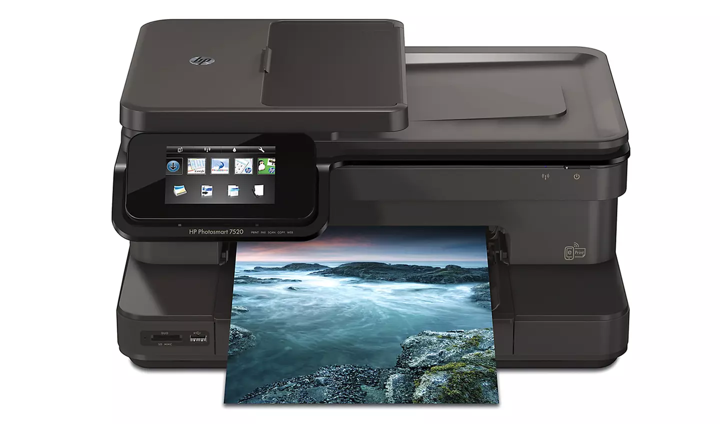 HP Photosmart 7520 e-All-in-One Printer with Full Genuine HP Ink (Refurbished) - Primary Image