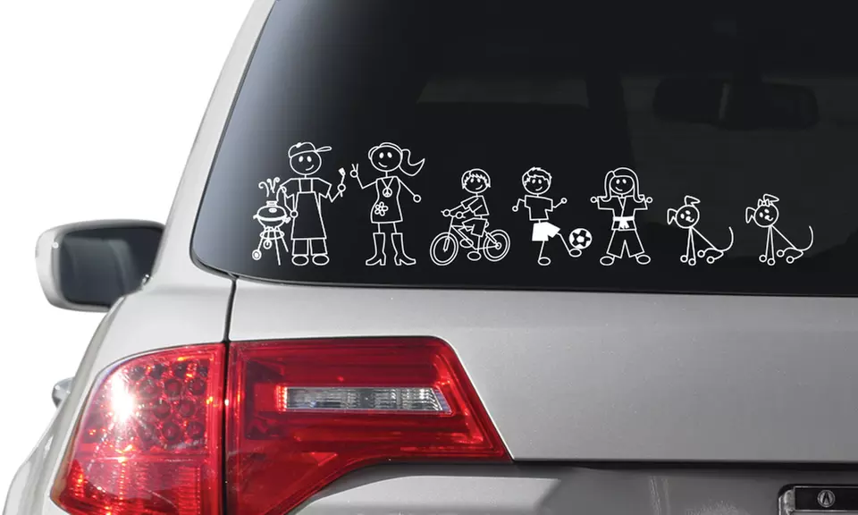 Custom Family Car Stickers from Family Stickers (Up to 53% Off). Two Options Available. - Primary Image