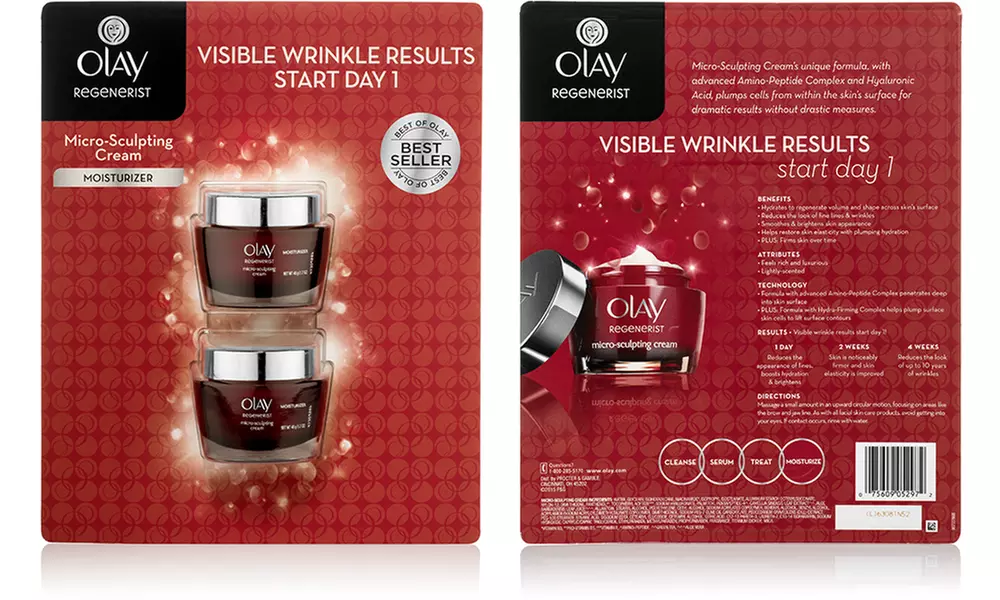 Olay Regenerist Micro-Sculpting Face Moisturizer Fragrance-Free Cream (1.7 Oz.) - Second Medium