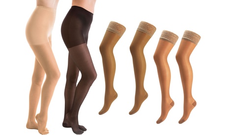 1 o 2 paia di collant sanitari, autoreggenti o gambaletti contenitivi Liabel da 140 Den, in 4 colori e varie taglie