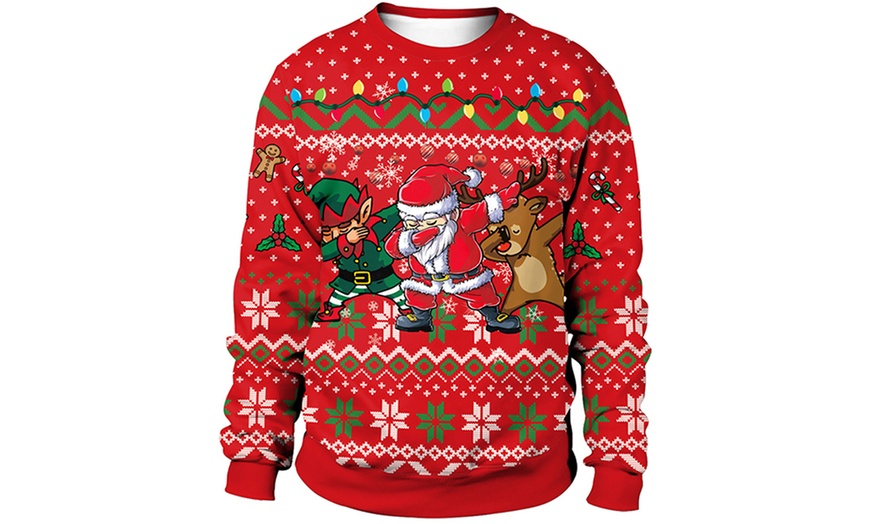 Image 4: Unisex Christmas Print Sweatshirt