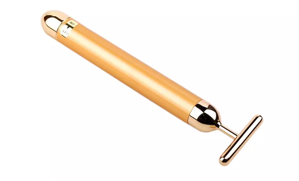 24-Karat Gold Beauty Bar Facial Massager by Pearle - Primary Image