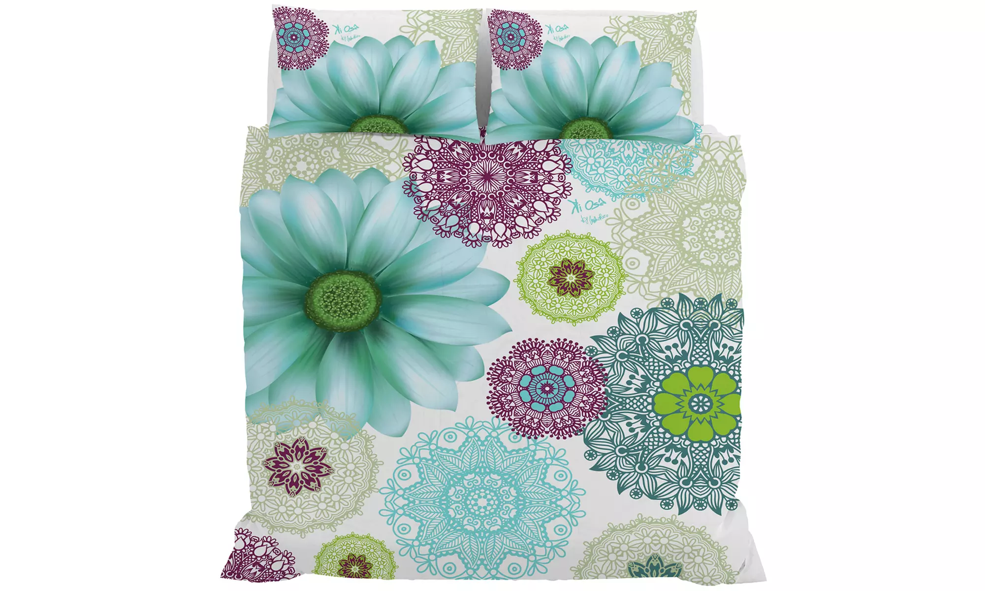 Parure copripiumino Kiosa in stampa digitale