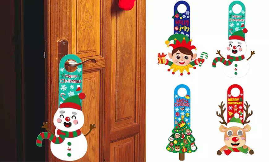 Image 1: Christmas DIY Door Hangers