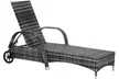 Outsunny Rattan-Effect Sun Lounger with Cushion - Image 7