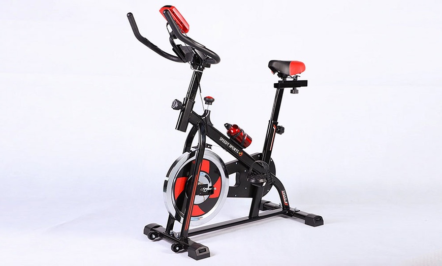 Image 2: Exercise Spin Wheel Bike with 10kg Flywheel