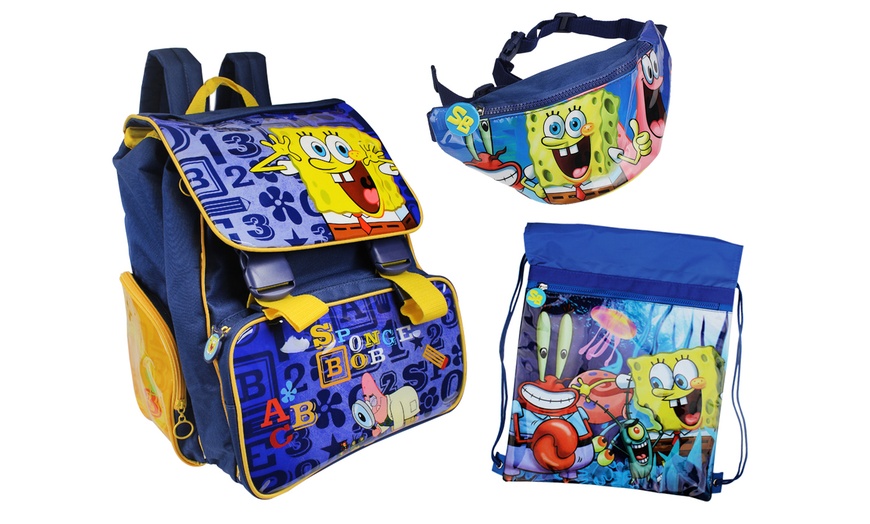 Image 1: Spongebob Backpack Set