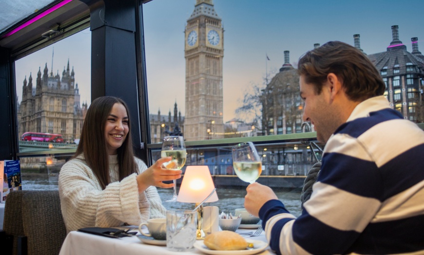 Image 1: London Lunch or Evening Cruise with Iconic Views & Live Entertainment