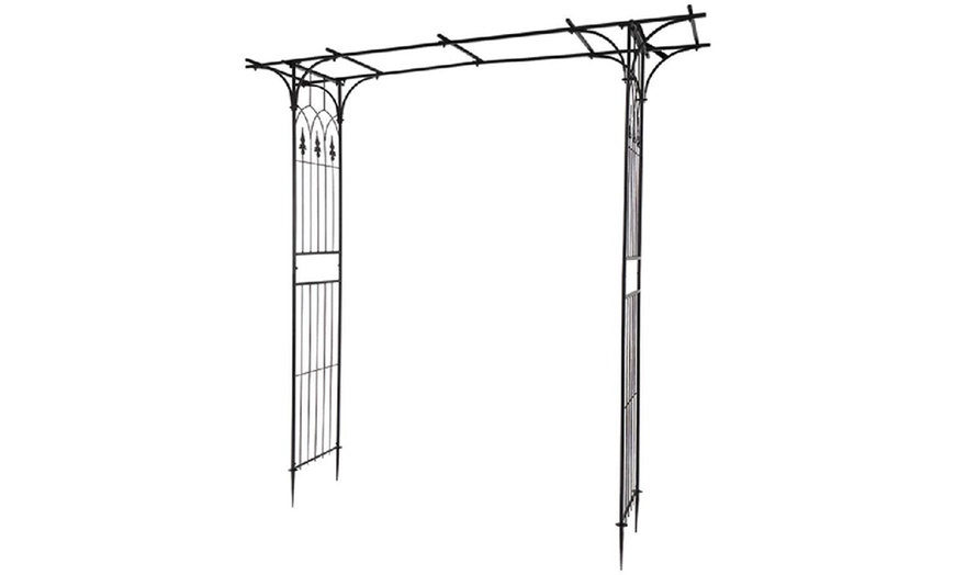 Image 3: Flat Roof Wrought Iron Wedding Arch