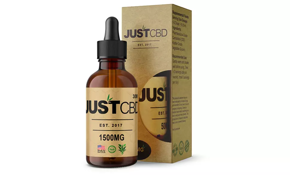 Just CBD Hemp Seed Oil Liquid Tincture with Honey - Primary Image