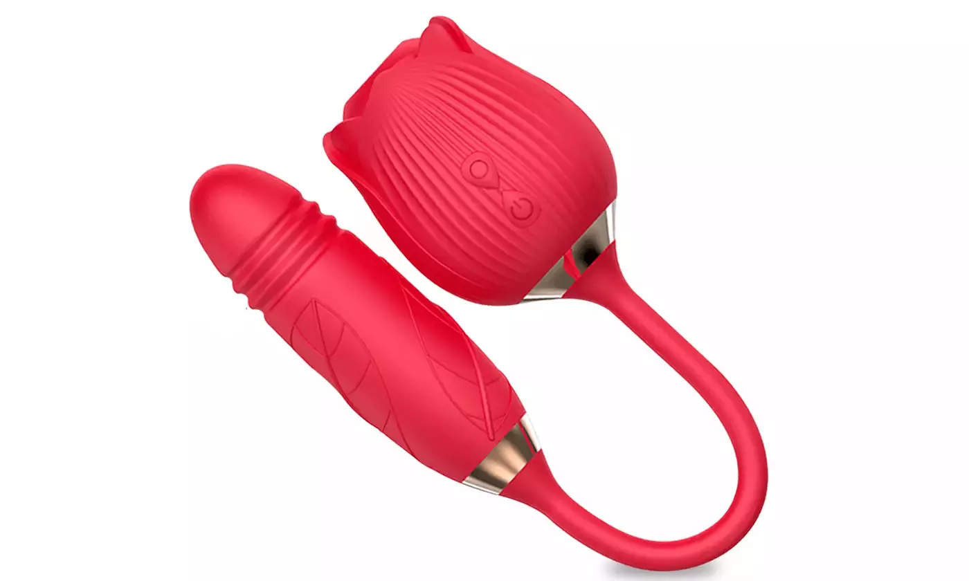 1x oder 2x G-Punkt-Vibrator mit Saug-Funktion in Rose-Form