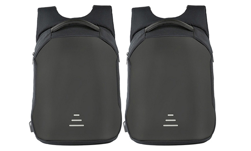 Image 12: One or Two Anti-Theft Backpacks with Optional Cable