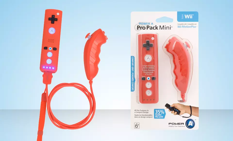 $12.99 for a Pro Pack Mini Red Wii Controller Set ($39.99 List Price). Free Returns. - Primary Image
