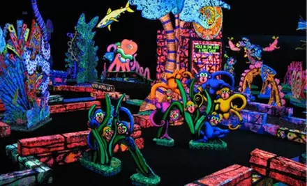 One Round of Glow-in-the-Dark Mini Golf for Two or Four at Putting Edge (Up to 55% Off) - Primary Image