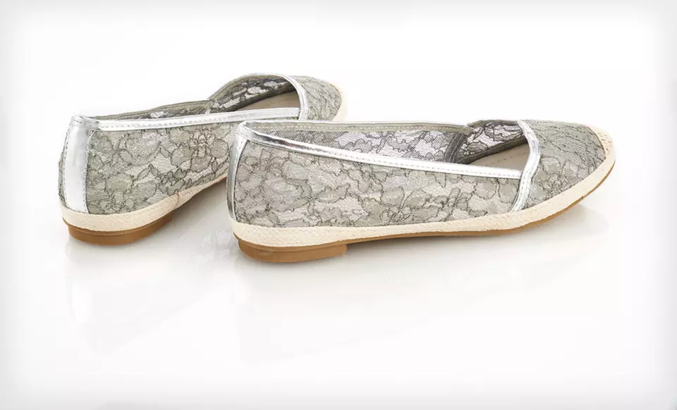 $19.99 for Bucco Isis Lace Espadrille Flats ($50 List Price). 7 Colors Available. Free Shipping and Returns. - Second Medium