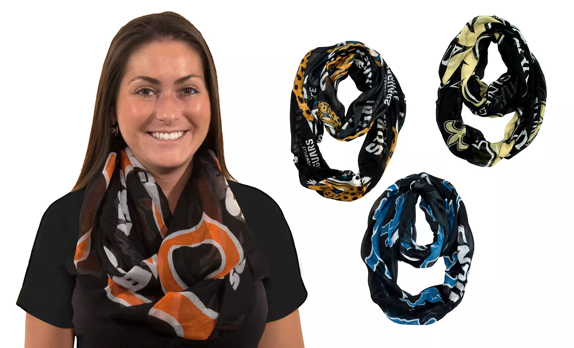 NFL Black Infinity Scarf - Primary Image
