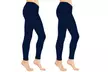 2-Pairs of Chinese Laundry Footless Fleece-Lined Tights - Second Medium
