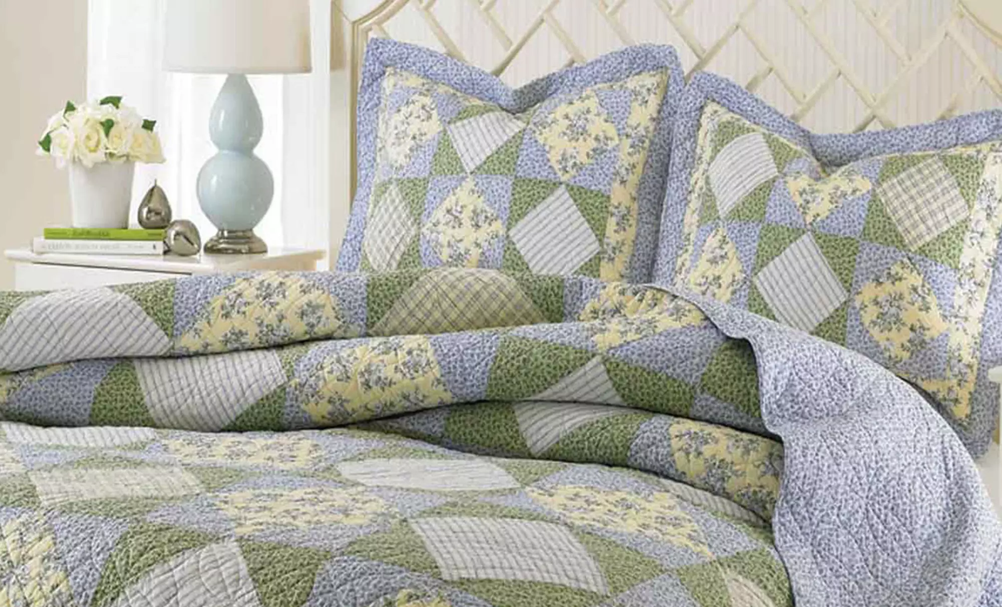 Laura Ashley Linley Quilt Set, Yellow, Full/Queen並行輸入 Laura