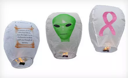 Chinese Sky Lanterns with Fuel Patches from Sky Lanterns (Up to 60% Off). Two Options Available. - Second Medium