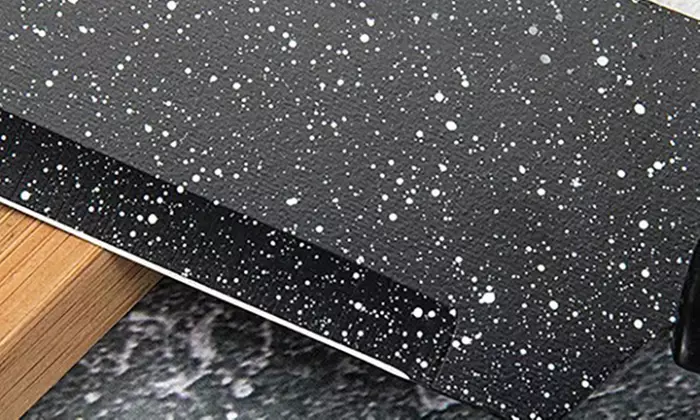 Juego de 6 cuchillos de acero inoxidable con efecto mármol