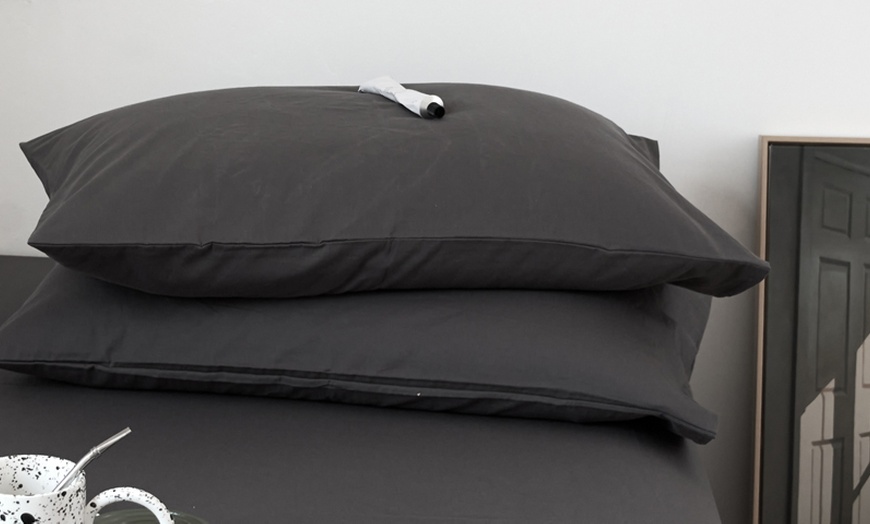 Image 15: Pure Cotton 2 Piece Pillowcase Set