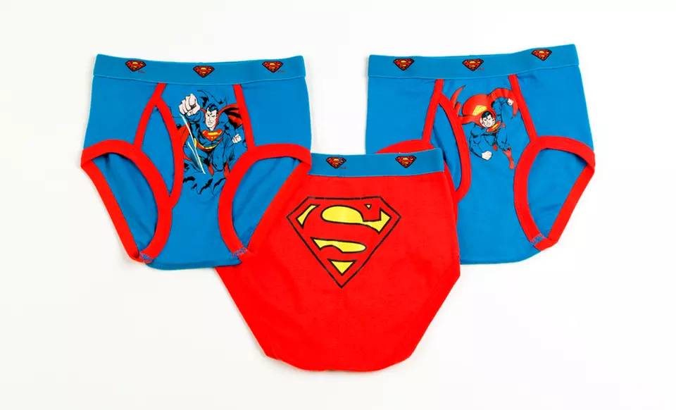 DC Comics Superman or Batman Boys Underwear 3-Pack. Multiple Sizes Available. - Second Medium