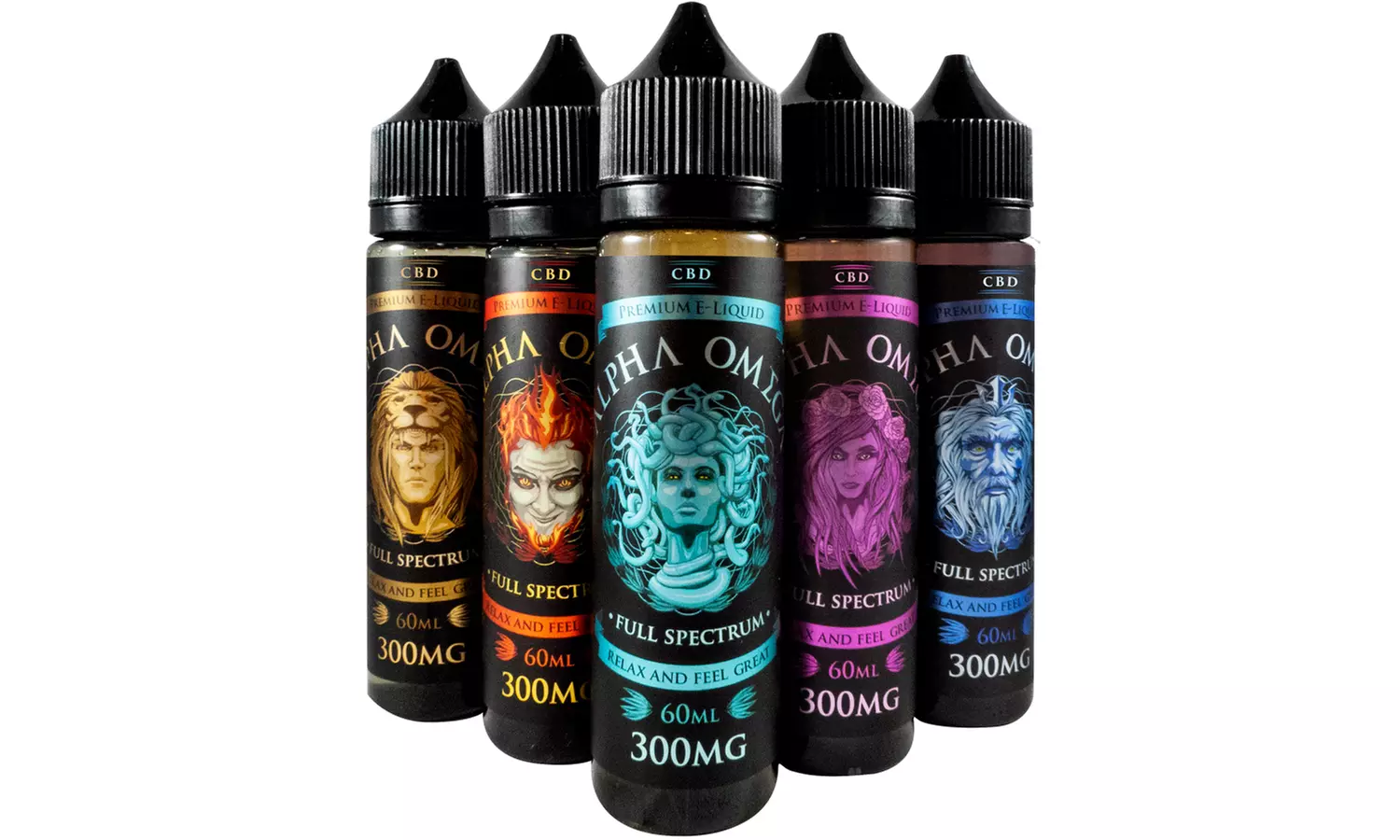 300mg Full Spectrum CBD Vape E-Liquid from Alpha Omega-5 Flavors - Primary Image