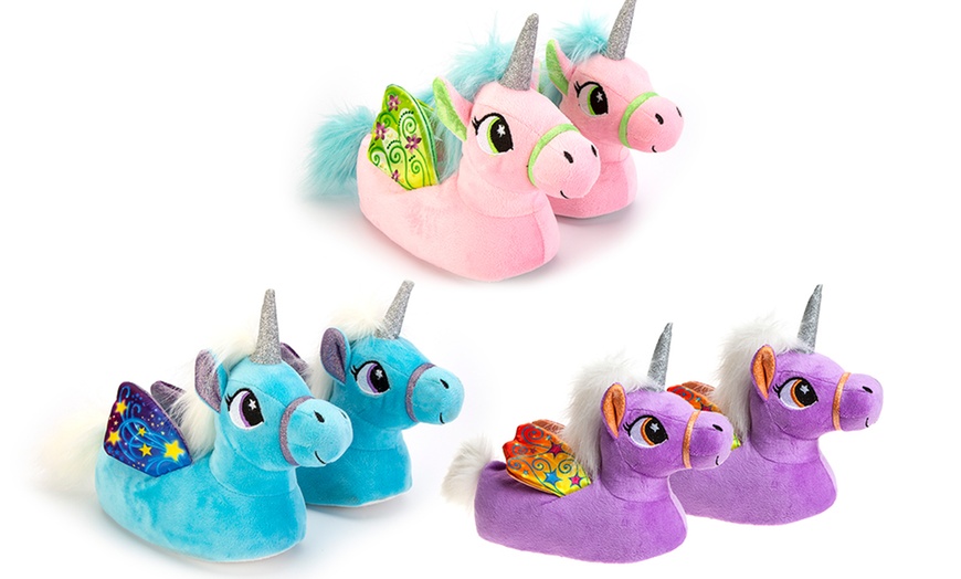 Image 1: Women's Unicorn Slippers