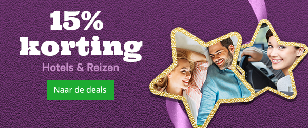 15% korting op Hotels & Reizen