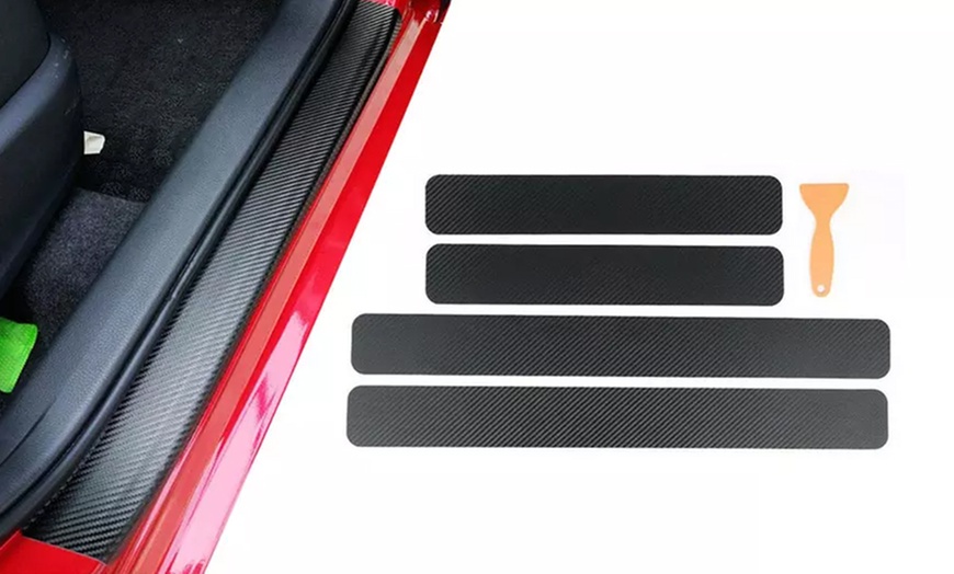 Image 1: Four-Piece Car Door Protective Sticker Set