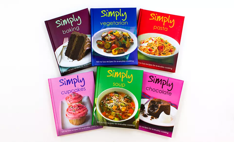 6-Title Love Food Cookbook Series with Pasta, Dessert, and Vegetarian Recipes - Primary Image