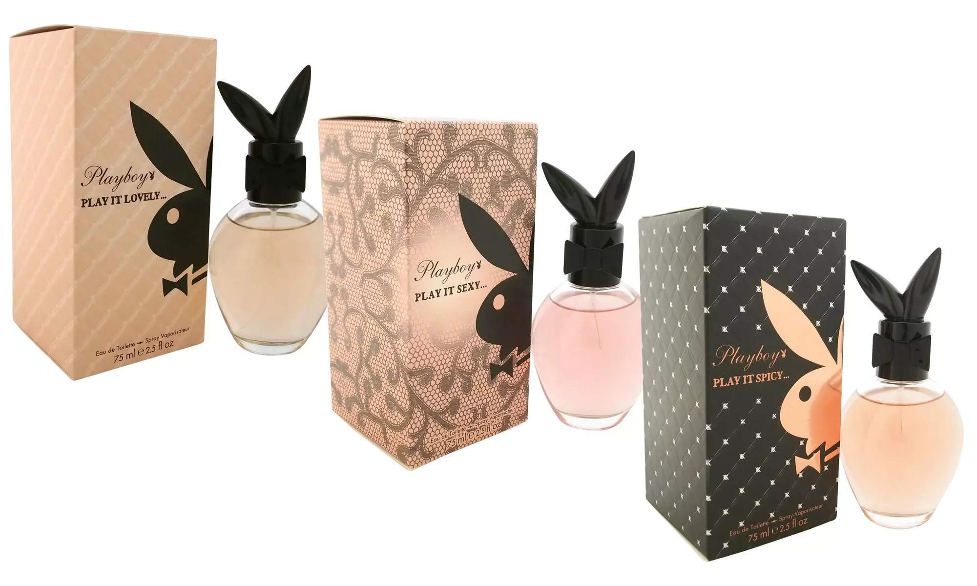 Playboy Play It Lovely, Play It Sexy, or Play It Spicy Eau de Toilette for Women; 2.5 Fl. Oz. - Primary Image