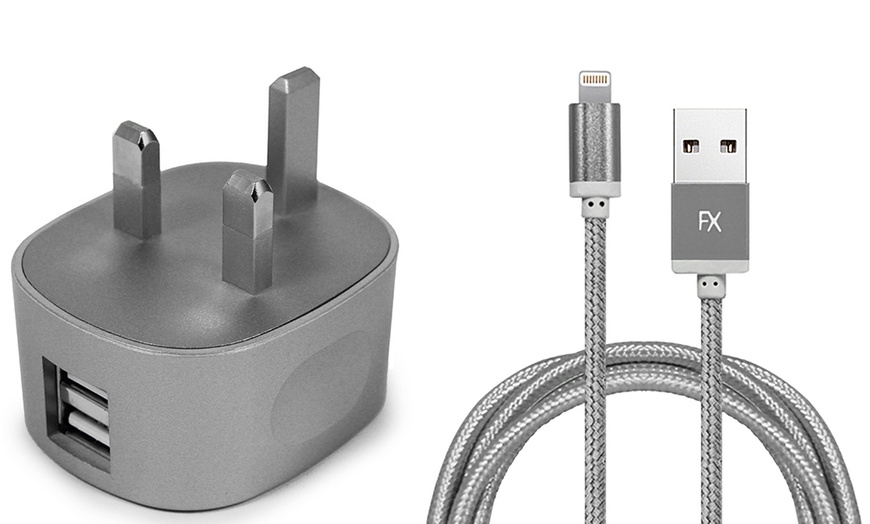 Image 11: Dual-USB Charging Plug for iPhone