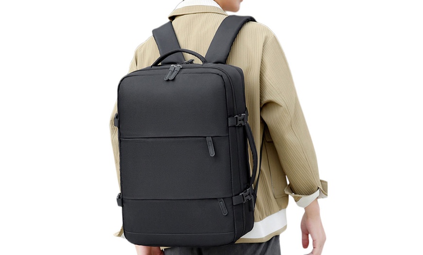 Image 3: Travel Backpack with USB Charging Port