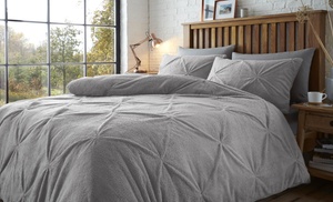 Pintuck Teddy Fleece Duvet Set