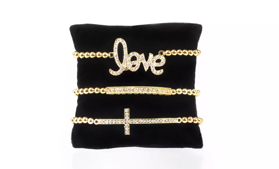 Ally + Zoe Fashion Bracelet Set. Multiple Finishes Available. Free Returns. - Second Medium