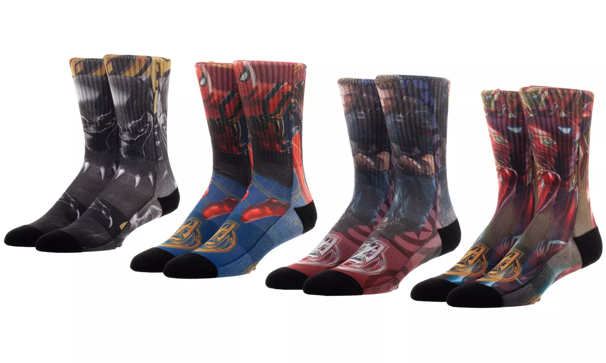 Marvel Avengers Men's Sublimated Crew Socks (4-Pack) - Primary Image