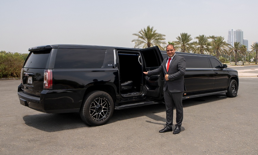 Image 1: Enjoy a 1, or 2 Hour Luxury Limo Ride with Chauffeur in Dubai!