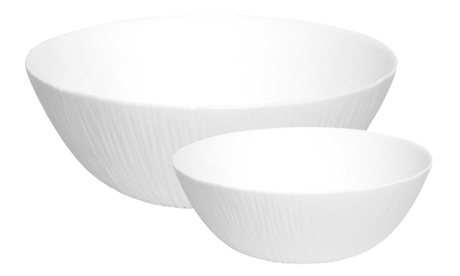 Servizio 1 insalatiera e 6 coppette Cocunut Rocco Bormioli in vetro opale