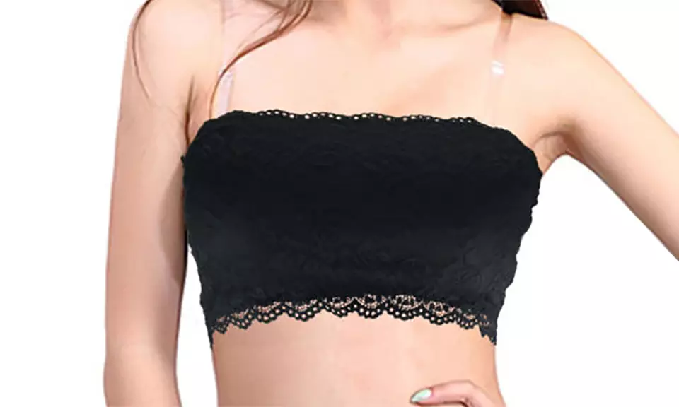 1 ou 2 lots de 2 soutiens-gorge bandeau en dentelle coloris au choix - Image 3