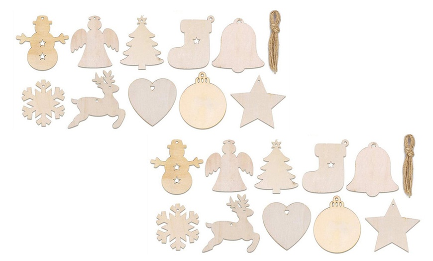 Image 2: Wooden Christmas Tree Decs