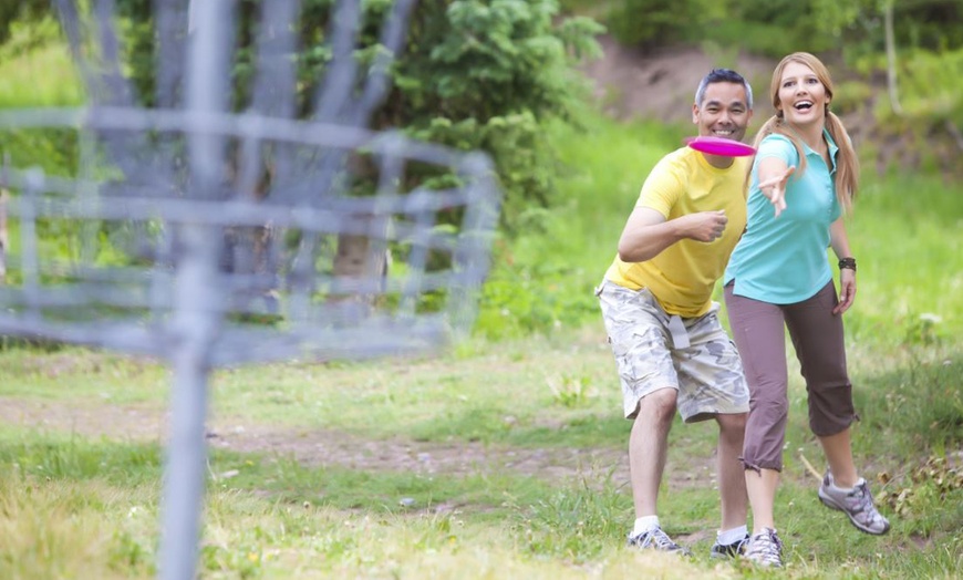 Image 1: One Round of Disc Golf for Adult or Junior at Ackers Adventure Centre