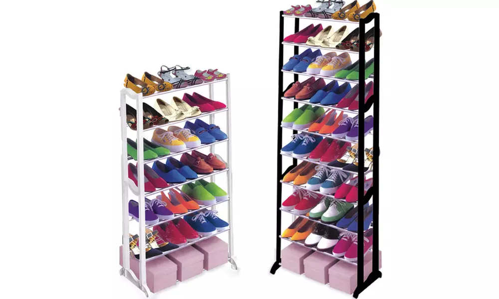 7- or 10-Tier Shoe Rack in Choice of Colour from £7.99 - Primary Image
