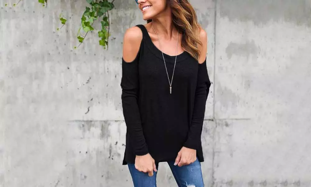 Shirtbluse Georgina mit langen Ärmeln und Rundhalsausschnitt in der Farbe und Größe nach Wahl - Second Medium