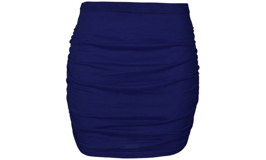 Image 8: Side Ruched Mini Skirt