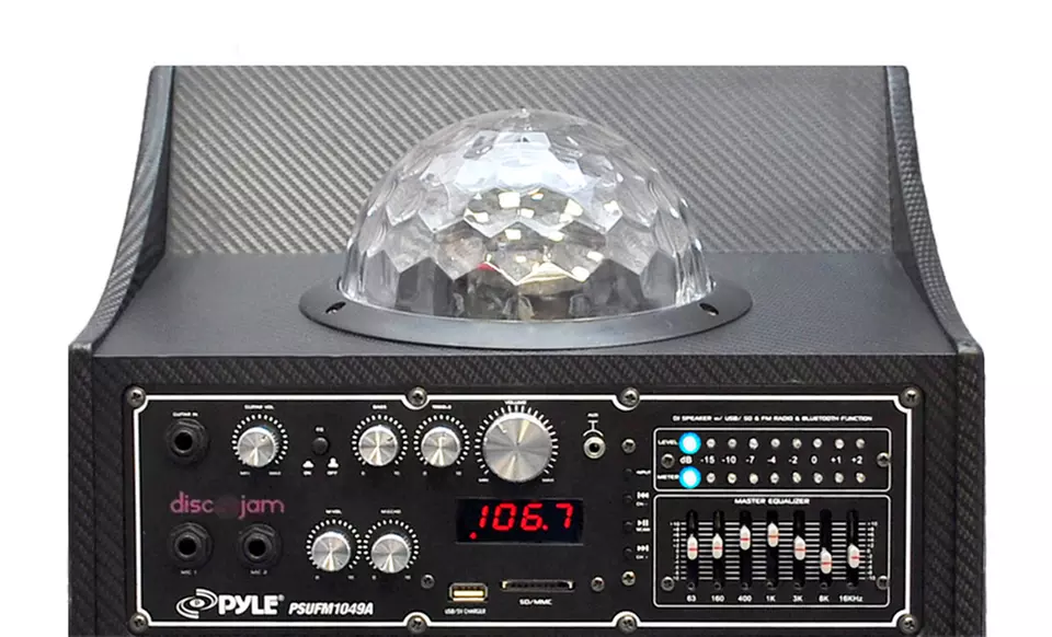 Pyle Audio 600-Watt Disco Jam Bluetooth 2-Way PA Speaker System (PSUFM1049A). Free Returns. - Second Medium