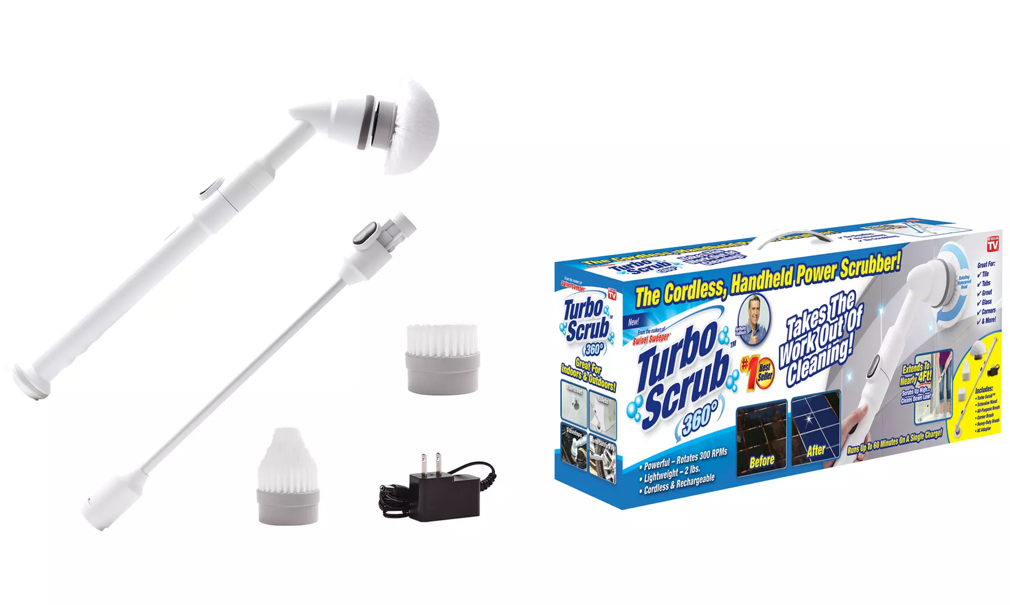 As Seen on TV Turbo Scurb 360 Cordless Handheld Power Scrubber - Primary Image