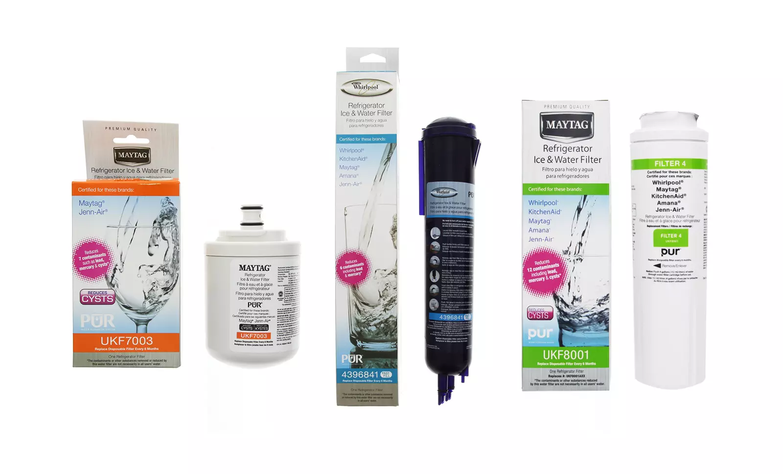 Whirlpool and Maytag Refrigerator Water Filters from $22.99–$29.99 - Primary Image