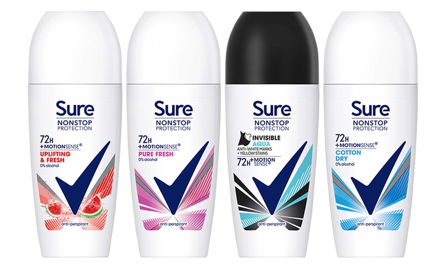 Image 1: Sure Non-Stop Protection Deodorant Roll-On 72H Motion Sense 50ml