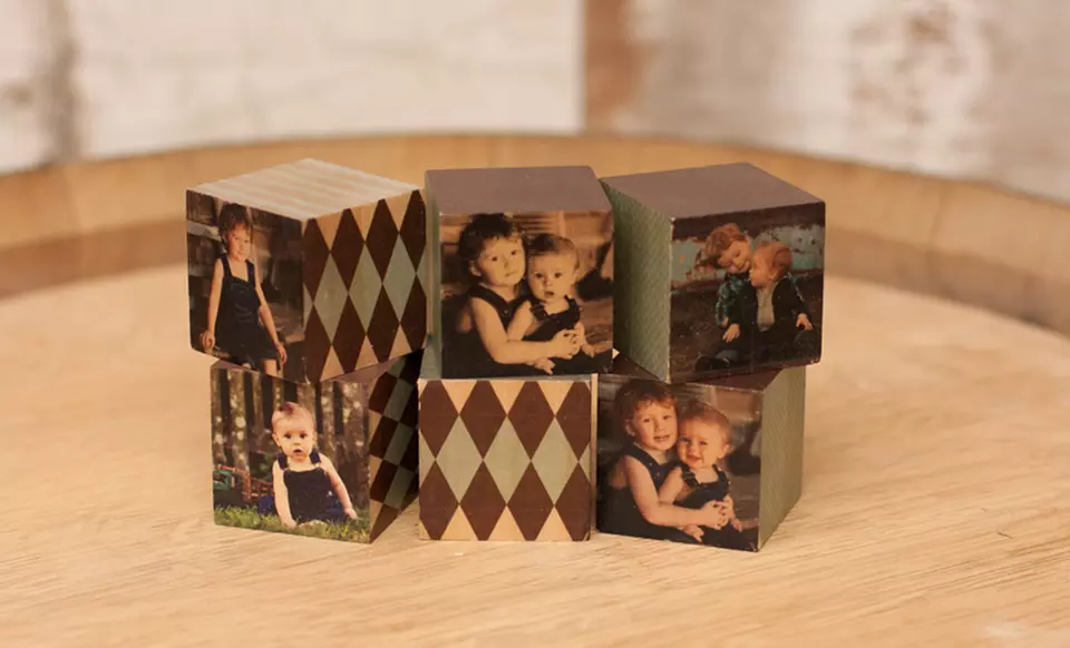 Three-, Six-, or Nine-Piece Set of 2"x2" PhotoBlocks from PhotoBarn﻿ - Second Medium